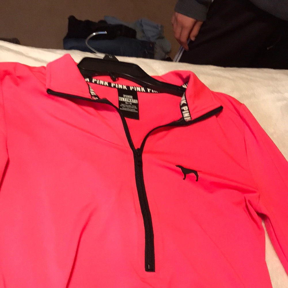 Neon Pink quarter zip